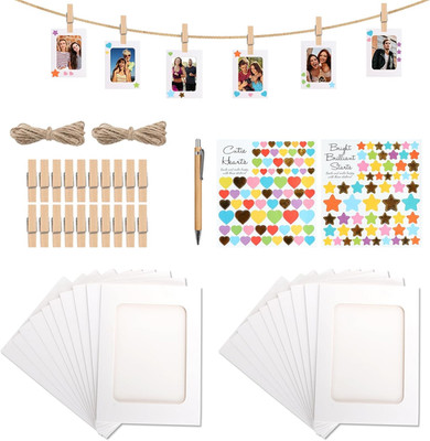 DIY Karton Bilderrahmen Set 6 Inch Papier Foto Fotorahmen Kraftpapier Aufklebern
