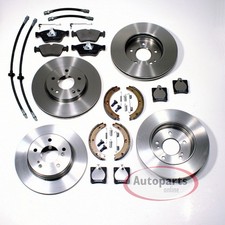 Bremsen Ø 288 mm + Ø 290 mm + Schläuche vorne hinten für Mercedes C-Klasse S203