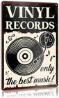 Vintage Vinyl Record Store Tin Metal Signs Home Décor for Music Room Studio Offi