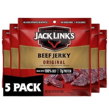Jack Link's Beef Jerky, Original, Multipack 0.625 Ounce Pack of 5 , Original