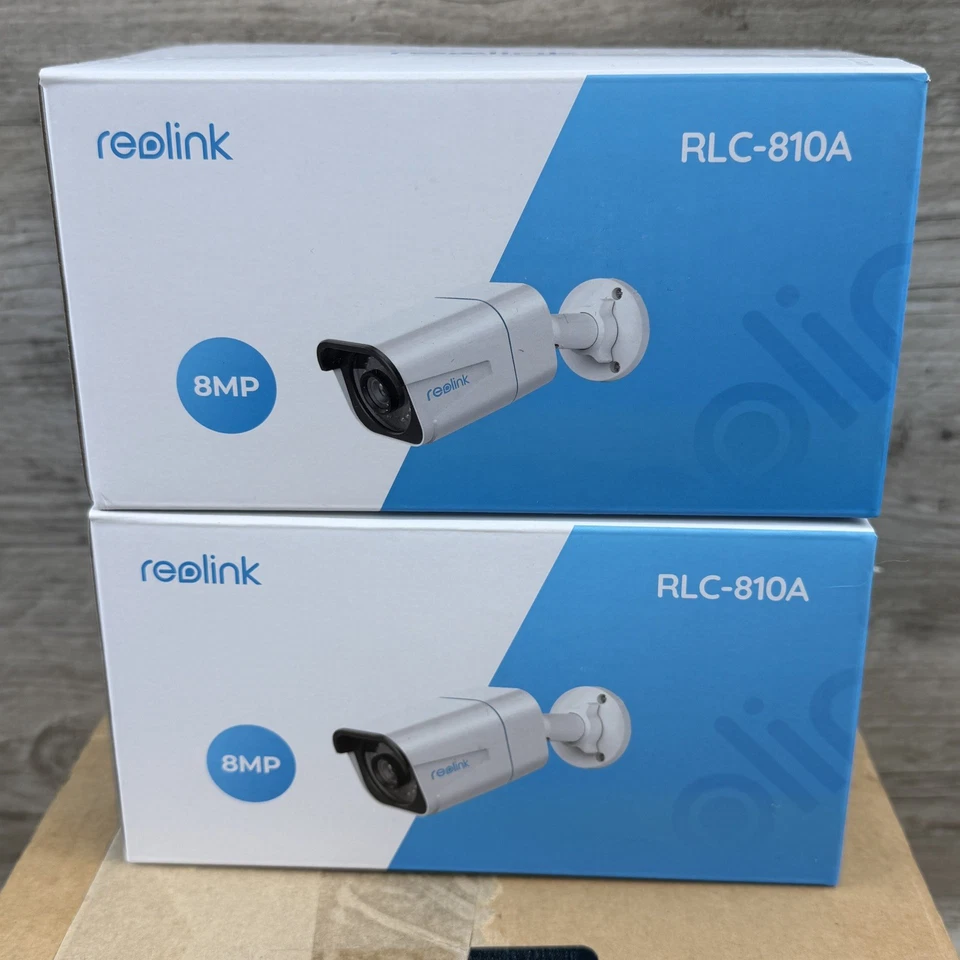 2-Pack Reolink RLC-810A Indoor/Outdoor 4K Ultra HD Easy PoE Security Camera - Image 2 of 4