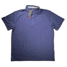 Under Armour Polo Golf Shirt Collared Top Tech Cotton Stretch Navy Men's 2XL