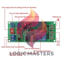 Cycle Delay AC 110V 120V 220V 230V Timing Timer Relay Switch Turn ON/OFF Module