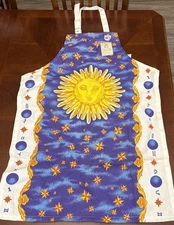 Midnight Sun Celestial Cooking Apron Kay Dee Designs Vintage 90s USA Made
