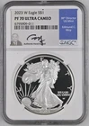 2023-W 1 oz American Proof Silver Eagle NGC PF-70 ULTRA CAMEO Moy Signature