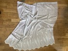Vintage 90s White Floral Lace Pattern Sheer Curtain 49 x 68 inch 124 x 172 cm