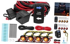 UTV Turn Signal Kit with Turn Signal Rocker Switch, ATV Street Blue Backlight