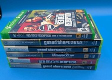 Lot Of 6 Rockstar Xbox 360/XB1 Game Cases, Some Inserts, No Games
