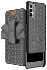 Textured Hard Case Cover Stand and Belt Clip Holster for Moto G Stylus 5G 2022