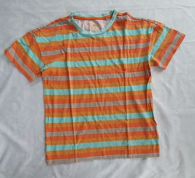 SIZE 14 TILT BLUE AND orange T-SHIRT STRIPED KIDS BASIC