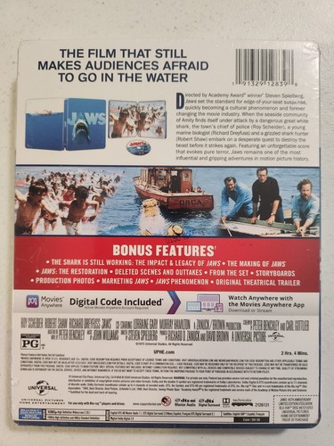 Jaws 45th Anniversary Limited Edition Blu-ray Steelbook ~ SEE DESCRIPTION - Picture 3 of 4