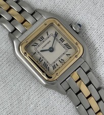 Cartier Panthere Ladies Watch Steel & 18ct Yellow Gold 1 Row Quartz 24mm
