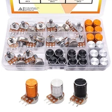 Potentiometer Linear Rotary Audio B Type Variable Resistor For Volume Control