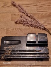 Antike Schreibtischgarnitur aus Marmor,