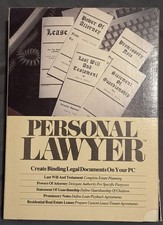VINTAGE Collectible Software BLOC publishing personal lawyer. IBM PC1988.OpenBx