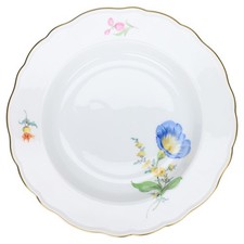 Suppenteller Bandwinde blau Meissen Neuer Ausschnitt II.Wahl Bunte Blume