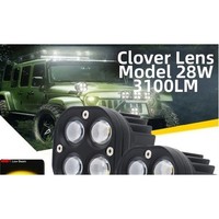 Offroad 40W Led-Arbeitslichtbalken Mit Clover-Linsen Spot Beam Weiß Gelb