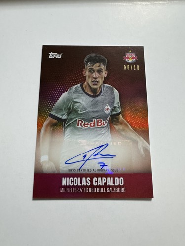 Topps RB Salzburg 2023 Football No. Nicolas Capaldo Red 8/10 SSP