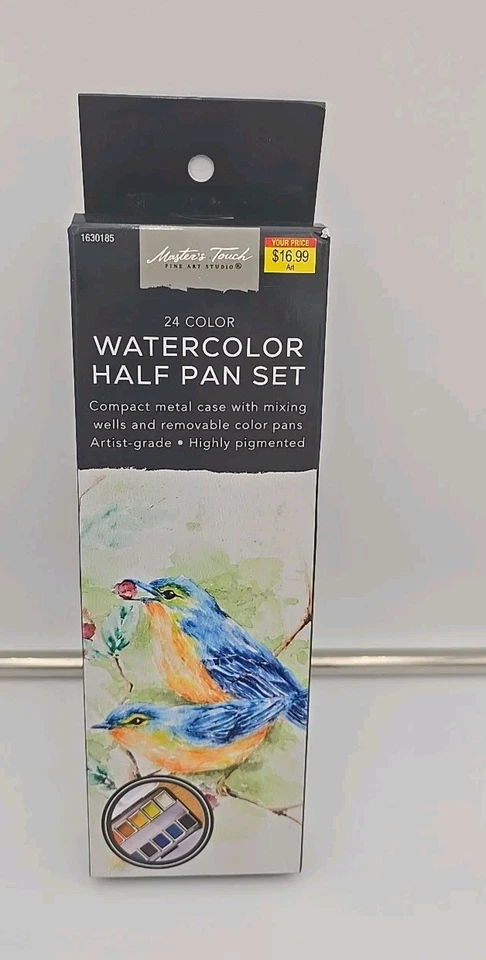 Juego de pintura Master Touch Fine Art Studio acuarela media sartén 24 colores sellados Foto 4 de 4