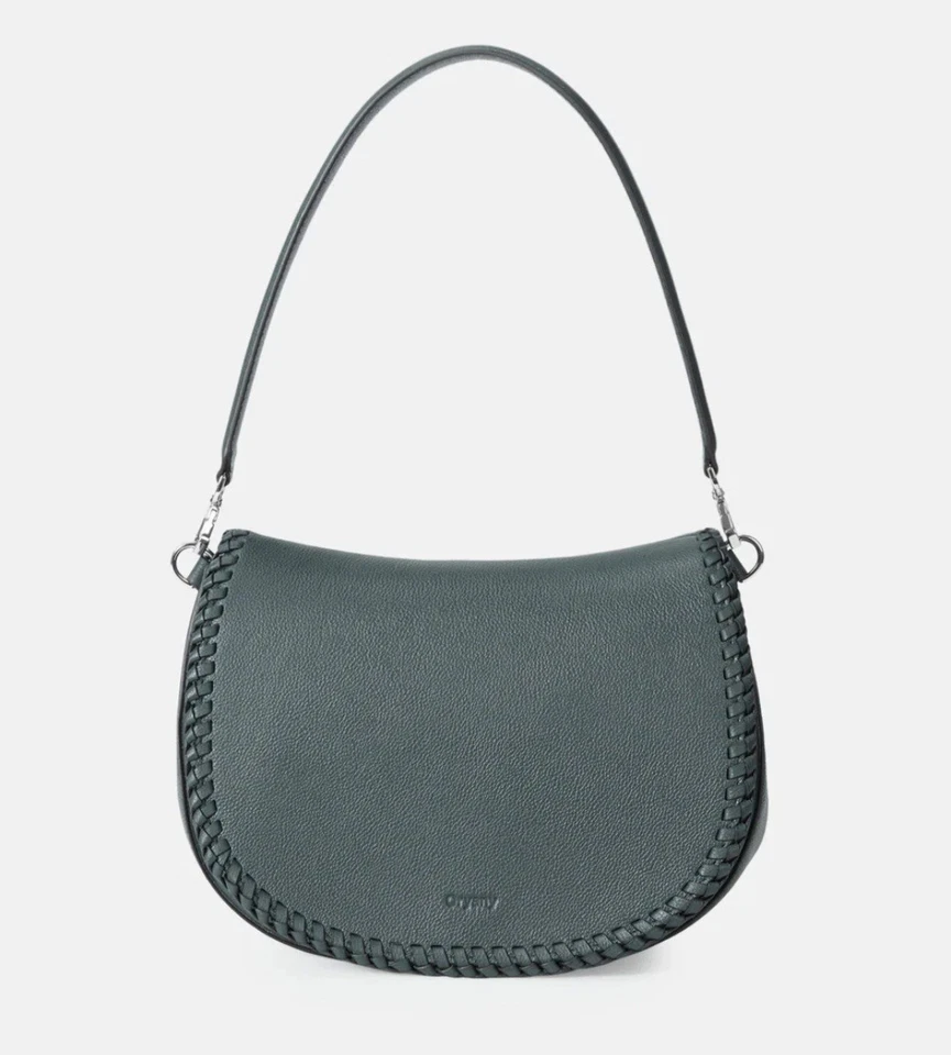 Bolso de Hombro Oryany Bentley Mediano Cuero Verde Profundo Sillín Nuevo con Etiquetas Foto 4 de 4