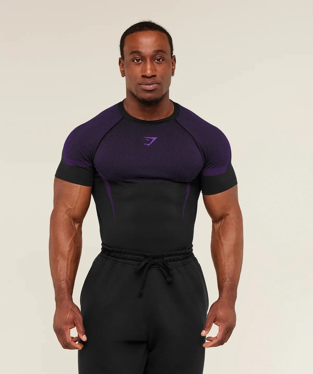 トップス  onyx 5.0 purple M Gymshark Activewear Tops for Men for sale | eBay