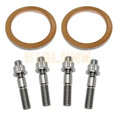 Titanium Studs Muffler Bolts Nuts Gasket Kit for Yamaha Raptor 700 YFM700 07-14