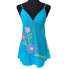 Victorias Secret Sheer Floral Babydoll Chemise Lingerie Top Size M Y2K Fairycore