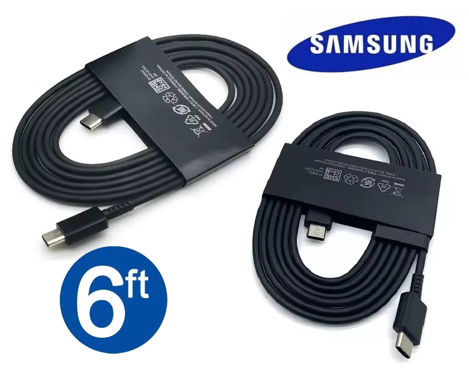 2x Original Samsung Galaxy S24 S23 S22 S21 5G USB-C 6FT Super Fast Charge Cable - Image 2 of 4