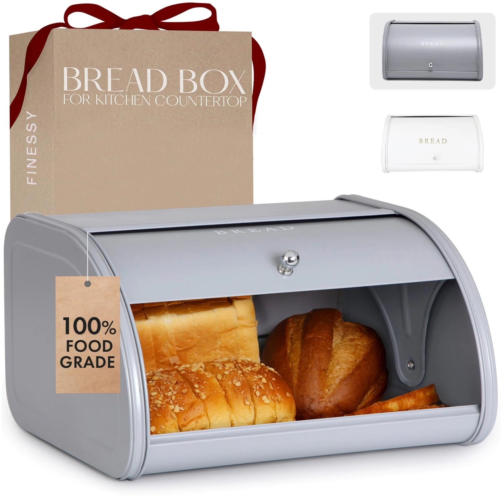 FINESSY Modern Metal Bread Box for Kitchen Countertop, Farmhouse Homemade Loa...
Opens in a new wind