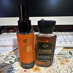Bath & Body Works Men's Shop Mahogany Teakwood Mist & 3-in-1 Wash Set