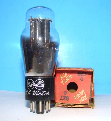 No 6Z7G NOS RCA Victor amplifier electron audio radio vintage tube valve ST 6Z7