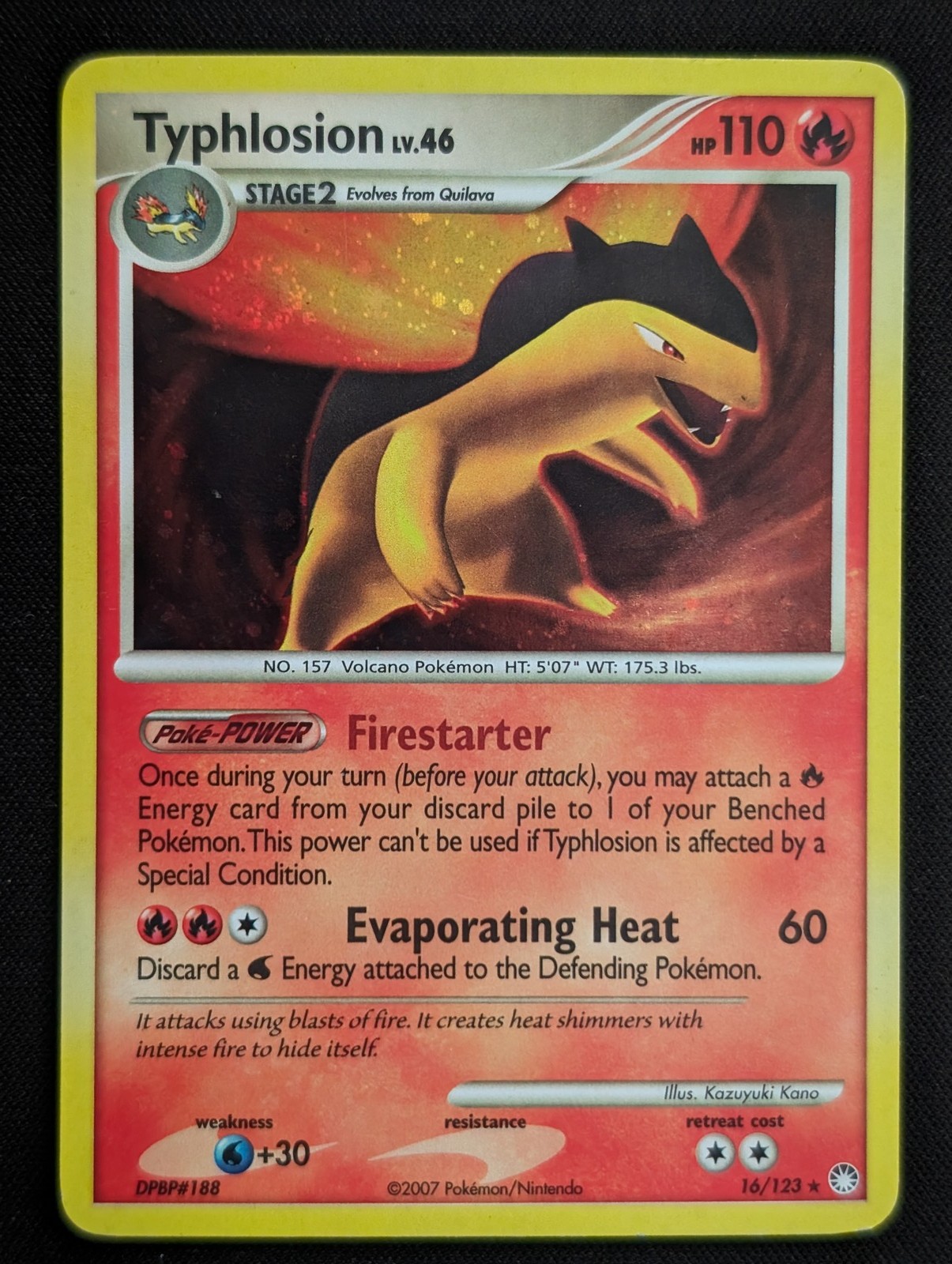 Typhlosion 16/123 Mysterious Treasures Holo Pokemon TCG NM