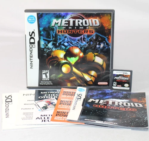 Metroid Prime Hunters Nintendo DS Complete CIB Great Condition All Inserts RARE!