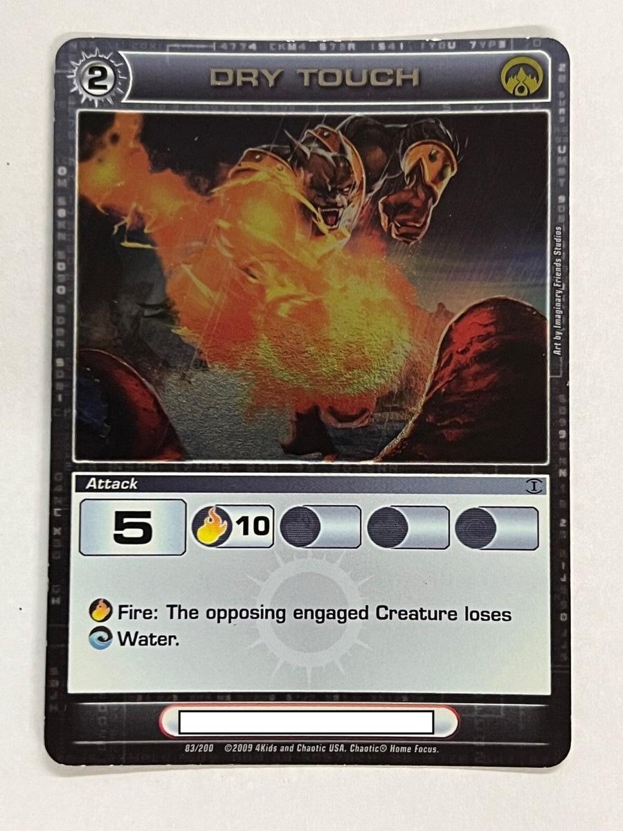 Chaotic 83/200 Dry Touch Holo Foil Rare Attack Card | eBay