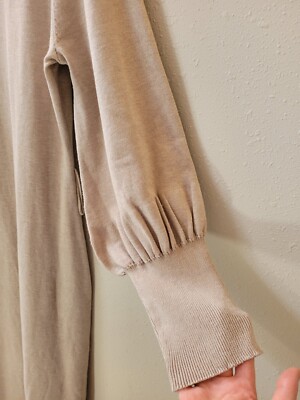 Pre-Owned BLUE ORCHID XL Tan/Beige Long Sleeve Sweater Dress Women | eBay