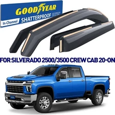 Rain Guards Vent Visors Shade for 2020-2026 Chevy Silverado Crew Cab 2500/3500