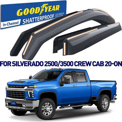 In-Channel Rain Guards Vent Visors Shade For 23-2025 Chevy Colorado - Foto 5