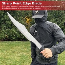 Spartan Legendary Sword with Leather Sheath and Metal Guard - Overall 29"