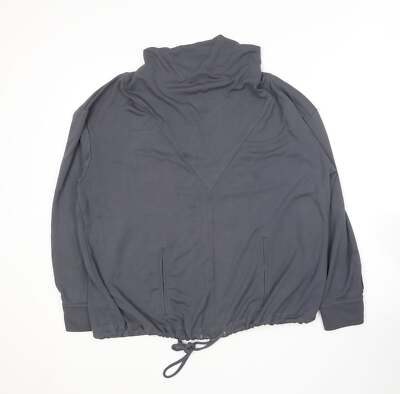 Gallery Damen Pullover Grau Rundhals Viskosemischung Größe L