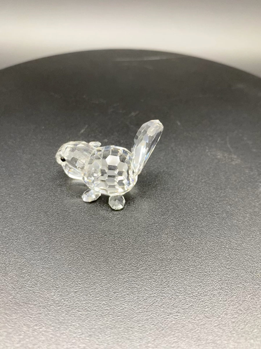 Swarovski Silver Crystal Lying Baby Beaver 7616 NR 000 003 w/box