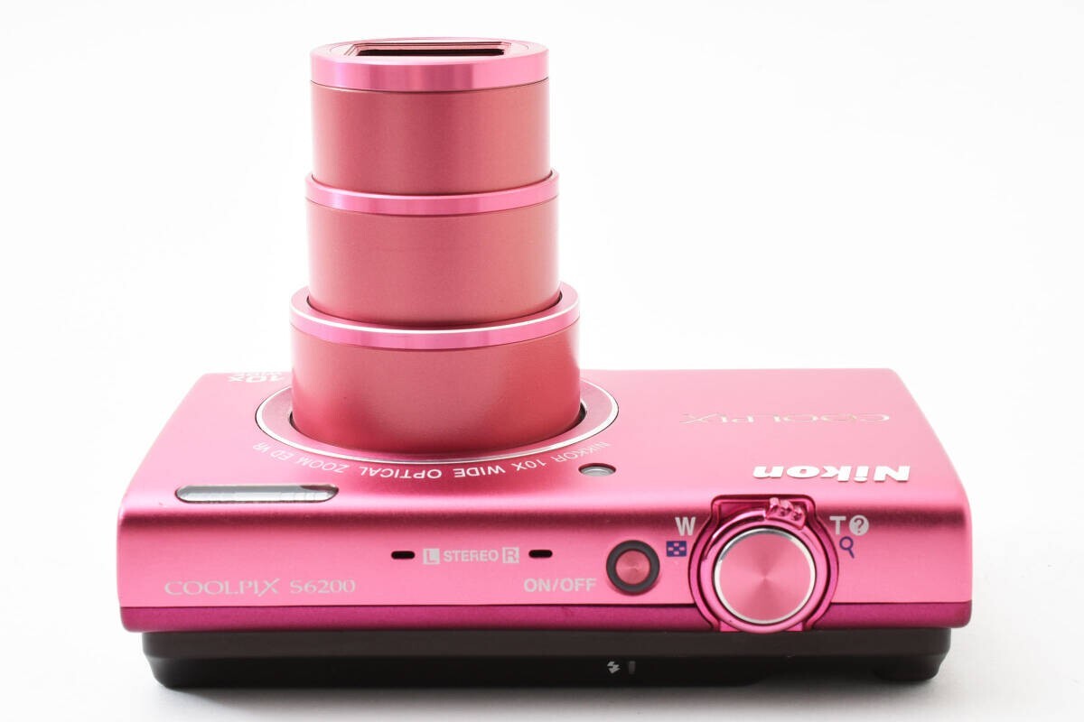 Used】Nikon Coolpix S6200 Pink 16MP Digital Camera 10x