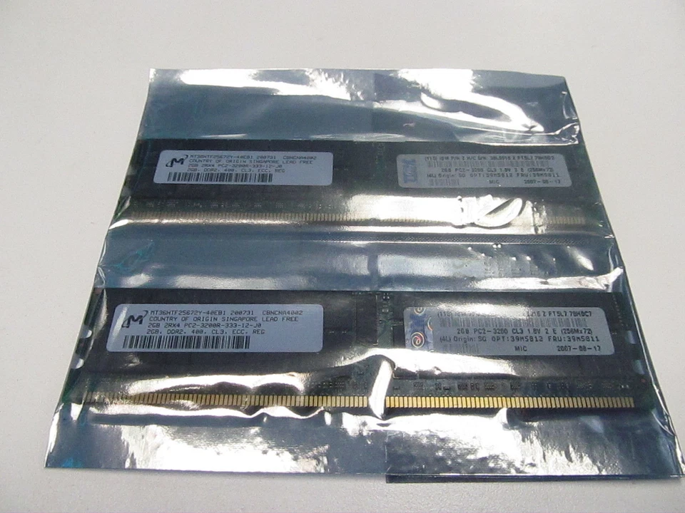 38L5916 2X2GB Approved DDR2 PC2-3200R-333 2Rx4 ECC Registered IBM Server memory - Image 4 of 4