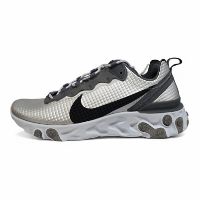 Nike React Element 55 Quilted Grid White Sneaker (CI3835 001)