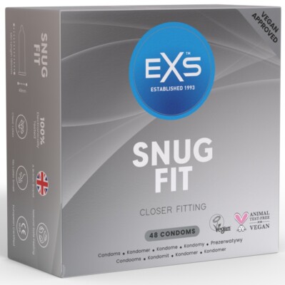 XS Kondome Condome Schmal EXS Snug Fit - 49 mm breite, Kleinere Größe 48 Stk.