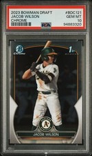 PSA 10 JACOB WILSON 1st 2023 Bowman Chrome Draft A's Rookie Card RC GEM MINT