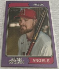 2023 Topps Heritage Chrome Baseball Jared Walsh Los Angeles Angels Purple #368