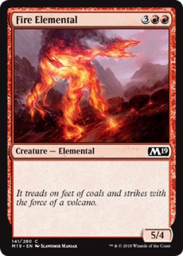 4 x Fire Elemental (141/280) - M19 Magic 2019 Core Set - Common