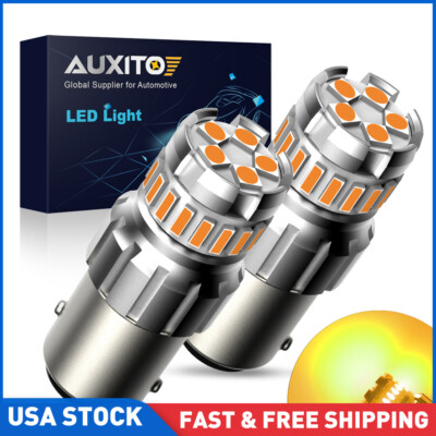 AUXITO 1156 Amber LED Turn Signal Light Bulb Error Free Anti Hyper Flash 2F EOA