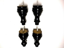 5" Dark Walnut Finish Solid Wood Turned Leg 1838 Sofa Chair Loveseat - 4 Legs