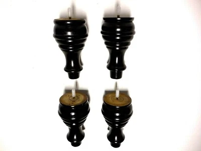 SOUTHERN SALES 5" Dark Walnut Finish Solid Wood Turned Leg (1838) Sofa Chair Loveseat - 4 Legs